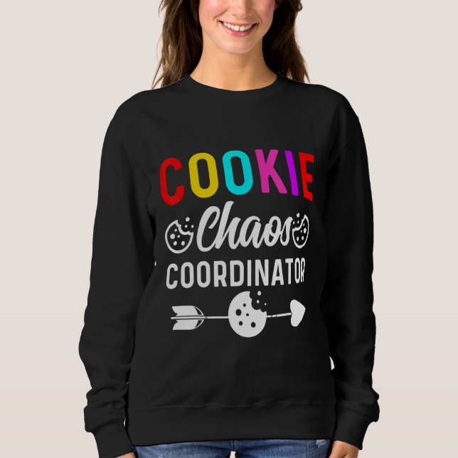 Sudadera Funny Scout Para Chicas Cookie Chaos Coordinadora  (Anverso)