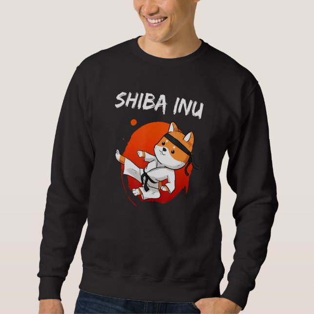 Sudadera Funny Shiba Inu Uni Dog High Kick Karate Master Sp (Anverso)