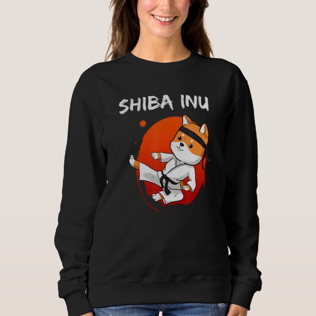 Sudadera Funny Shiba Inu Uni Dog High Kick Karate Master Sp (Anverso)