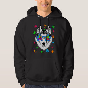 Sudadera Funny Siberian Husky Puzzle Autism Awareness Dog