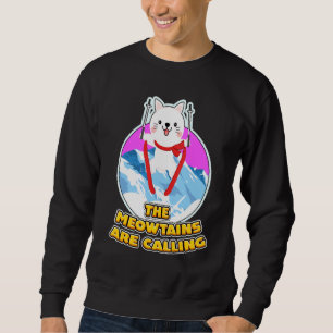 Sudadera Funny Ski Snowboard Cat Lover Esquí Snowboard