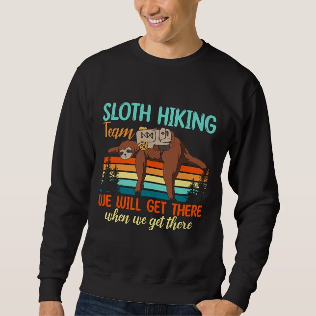 Sudadera Funny Sloth Hiking Team Travel (Anverso)