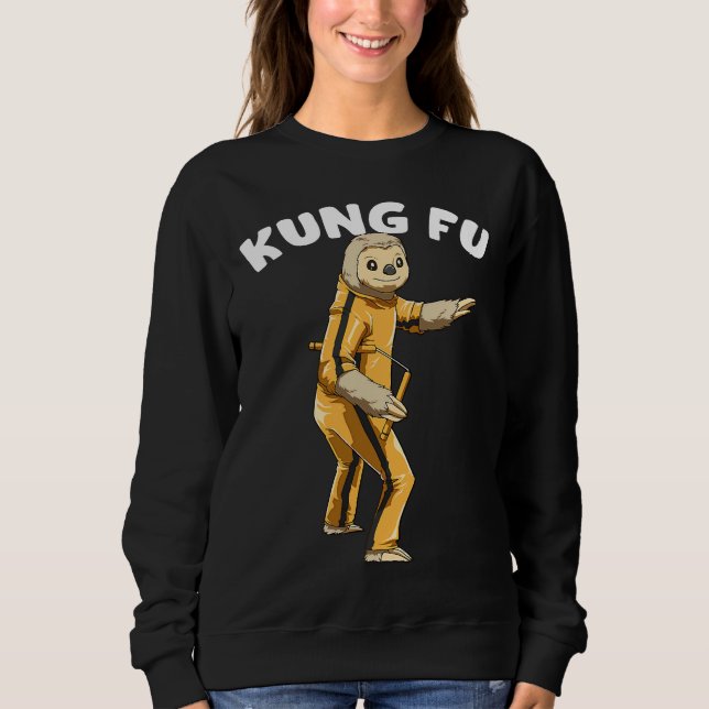 Sudadera Funny Sloth Kung Fu Nap Sloth Lazy (Anverso)