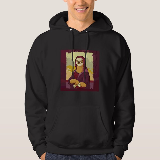 Sudadera Funny Sloth Monalisa (Anverso)