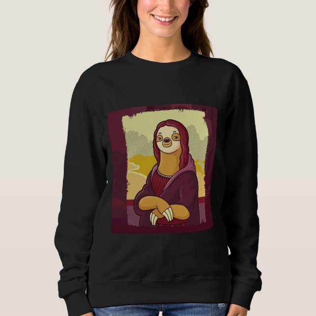 Sudadera Funny Sloth Monalisa (Anverso)