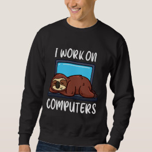 Sudadera Funny Sloth Programmer Coding Work