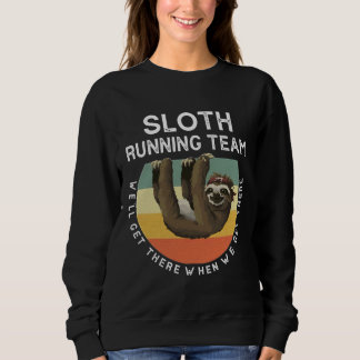 Sudadera Funny Sloth Running Team Vintage