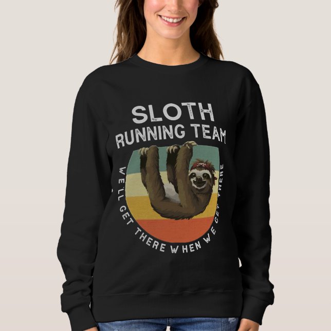 Sudadera Funny Sloth Running Team Vintage (Anverso)
