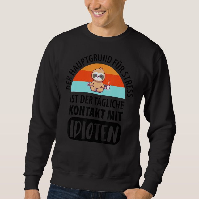 Sudadera Funny Sloth Saying Employee Work Colleague Office (Anverso)
