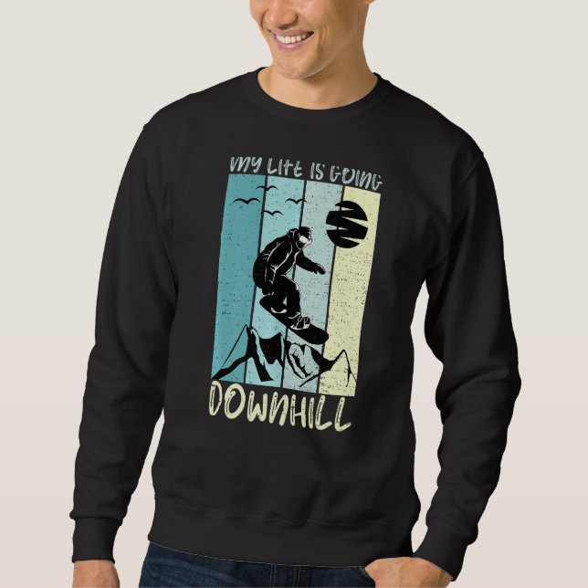 Sudadera Funny Snowboard Tee Goto Downhill Winter Sports L (Anverso)