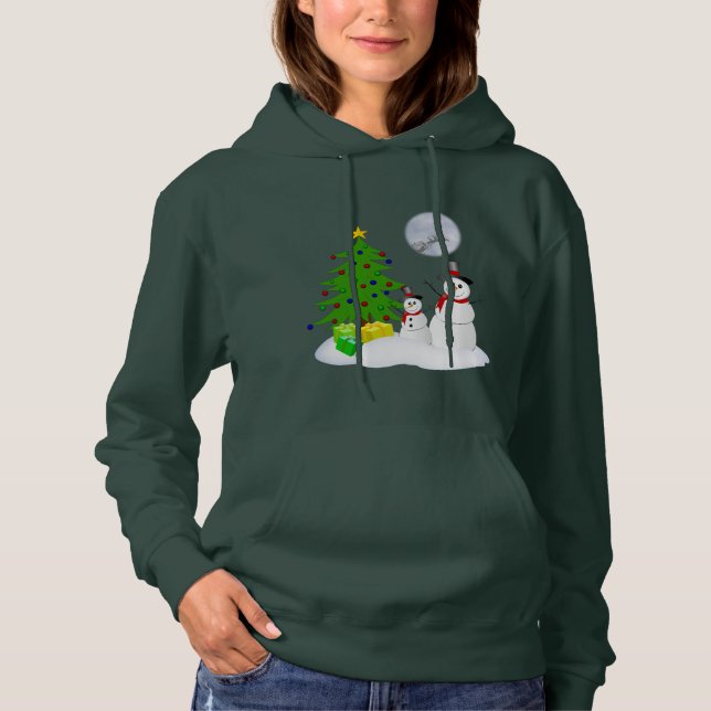 Sudadera Funny Snowman Holiday Hoodie (Anverso)