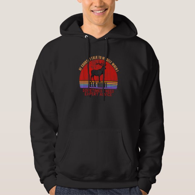 Sudadera Funny Sometimes Need Expert Advice Elk Hunt Premiu (Anverso)