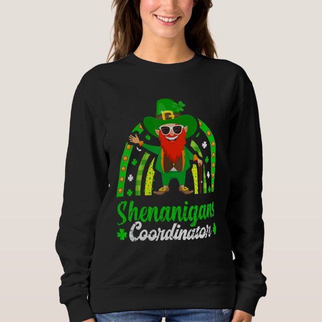 Sudadera Funny St Patricks Day 2022 Coordinador de Shenanig (Anverso)