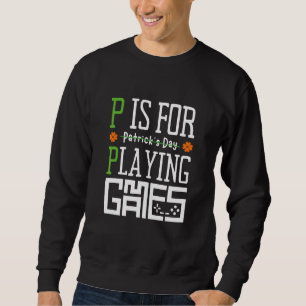 Sudadera Funny St Patrick's Day Video Gamer