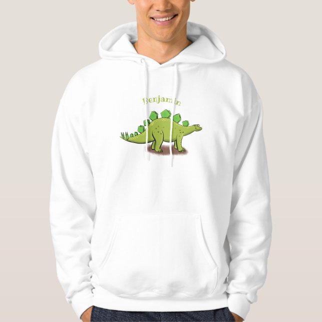 Sudadera Funny stegosaurus dinosaur personalizado (Anverso)