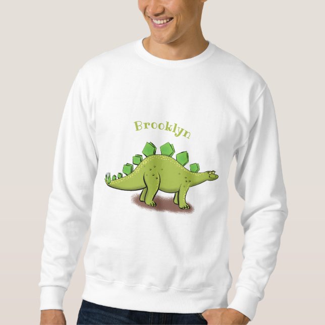 Sudadera Funny stegosaurus dinosaur personalizado (Anverso)
