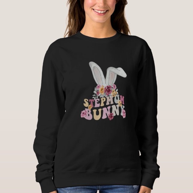 Sudadera Funny Stepmom Bunny, Happy Easter Stepmom Bunny Pr (Anverso)