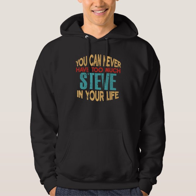 Sudadera Funny Steve Personalized Tshirt First Name Chiste  (Anverso)