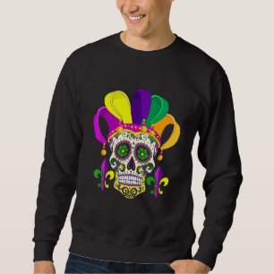 Sudadera Funny Sugar Skull Mardi Gras Fiesta Aparatos Hombr