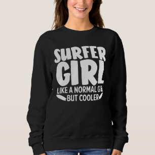 Sudadera Funny Surfer Chica Para Mujeres Mami Surf