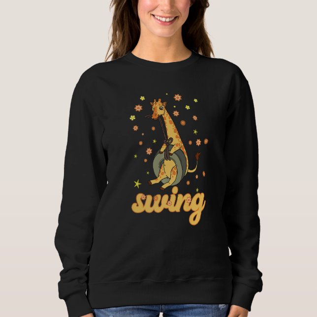 Sudadera Funny swinging giraffe for a the swing and giraffe (Anverso)
