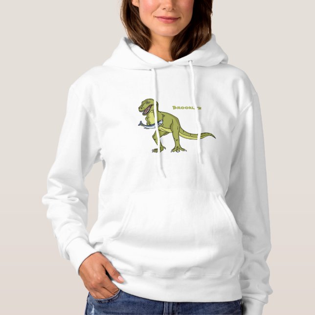 Sudadera Funny T rex dinosaur ilustracion (Anverso)