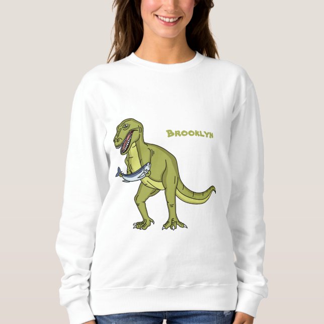 Sudadera Funny T rex dinosaur ilustracion (Anverso)