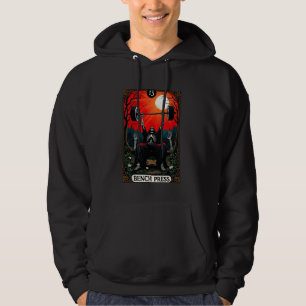 Sudadera Funny Tarot Card Bench Press Gym Occult Workout Fi
