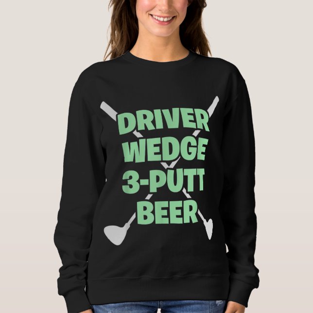 Sudadera Funny Taxista de Golf Wedge Putt Beer Adulfe Club  (Anverso)