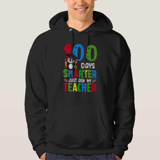 Sudadera Funny Teacher 100 Days Of School (Anverso)