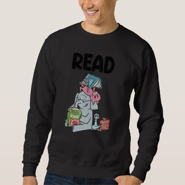 Sudadera Funny Teacher Library Read Book Club Piggie Elepha (Anverso)