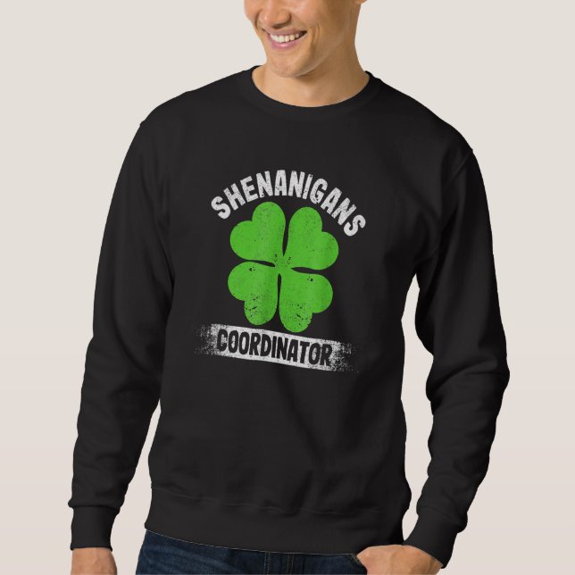 Sudadera Funny Teacher St Patrick's Day Irish Shenanigans C (Anverso)