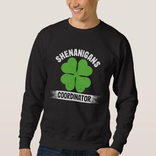 Sudadera Funny Teacher St Patrick's Day Irish Shenanigans C (Anverso)