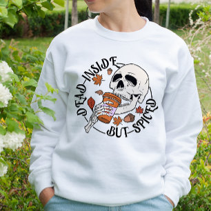 SUDADERA FUNNY TEMÁTICO DE OTOÑO MUERTO DENTRO PERO ESPECIA