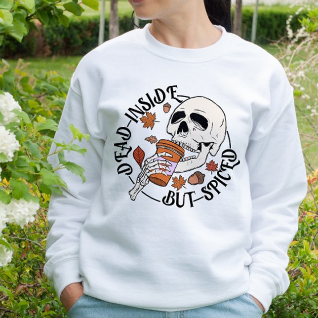 SUDADERA FUNNY TEMÁTICO DE OTOÑO MUERTO DENTRO PERO ESPECIA (Subido por el creador)