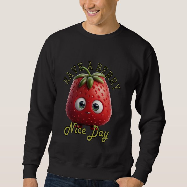 Sudadera Funny Ten un Berry Nice Day Good Mood Str (Anverso)