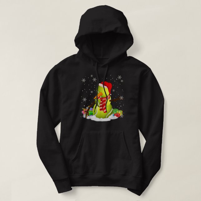 Sudadera Funny Tennis Player Snowman Christmas (Diseño del anverso)