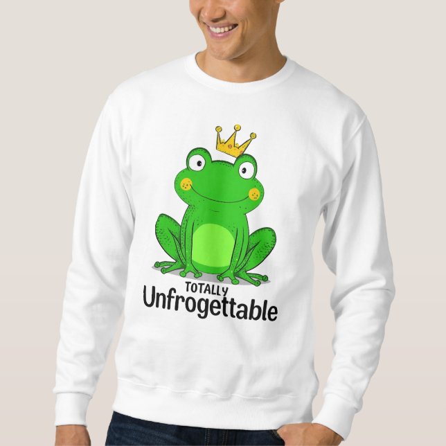 Sudadera Funny "Totally Unfrogettable" Frog Pun (Anverso)