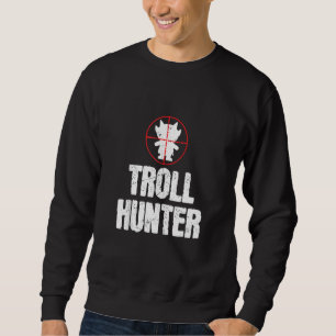 Sudadera Funny Troll Hunter Aiming Troll Aovers