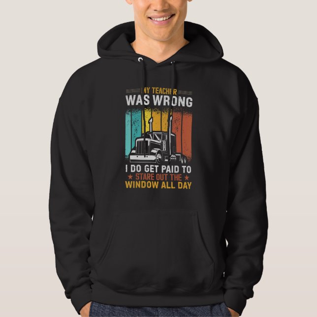 Sudadera Funny Trucker Design Semi Truck Driver Lover For M (Anverso)