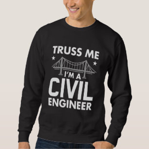 Sudadera Funny Truss Me Soy Ingeniero de Puente de Ingenier