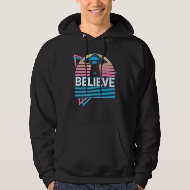 Sudadera Funny Ufo Alien Astronomy Aliens Believe (Anverso)
