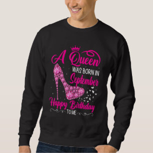 Sudadera Funny Una Reina Nació En Septiembre Feliz Cumpleañ