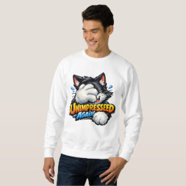Sudadera Funny Unimpressed Cat Sweatshirt - Grumpy Meme