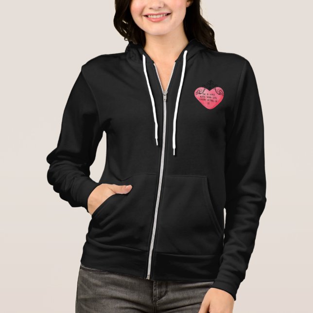 Sudadera Funny Valentine pink heart (Anverso)