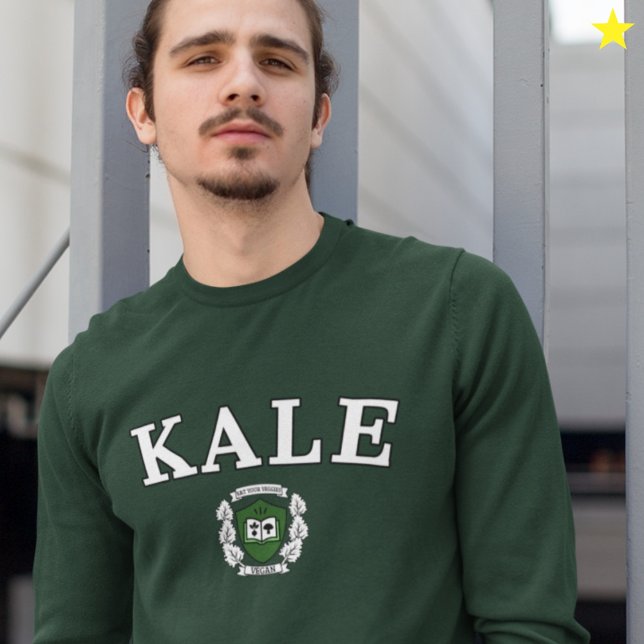 Sudadera Funny Vegan Kale University Logo (Subido por el creador)