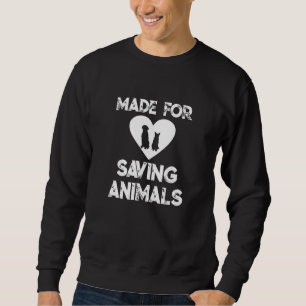 Sudadera Funny Veterinaria Tecnología Hecha Para Salvar A L