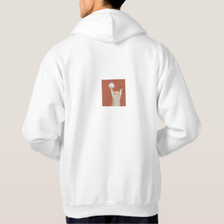 Sudadera Funny White Cat "Cheers" Back Print Hoodie – Cute 