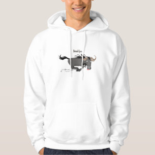 Sudadera Funny Wildebeest corriendo ilustracion personaliza