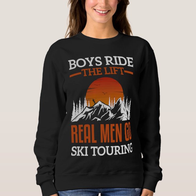 Sudadera Funny winter sports slogan, touring ski men's ski  (Anverso)